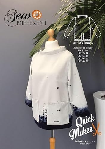 Sew Different Paper Sewing Pattern Artists Smock UK Sizes: 8-26