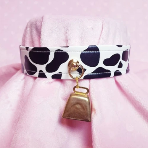 Soft Pleather Cow Choker