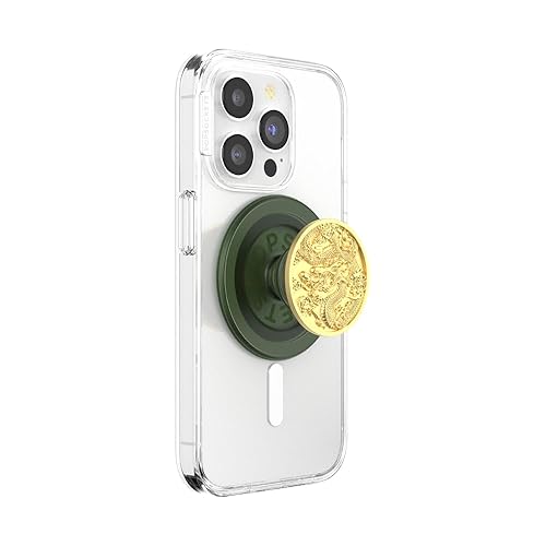 PopSockets Phone Grip Compatible with MagSafe, Phone Holder, Wireless Charging Compatible - Dragon