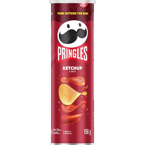 Pringles Potato Chips, Ketchup, 156 Grams/5.50oz {Imported from Canada} - Potato Ketchup 5.5 Ounce (Pack of 1)