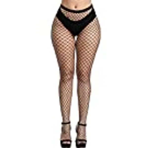 QIDISHUI Fishnet Stockings for Women Sexy Thigh High Stockings High Waist Fishnet Stockings Pantyhose Fishnet Tights