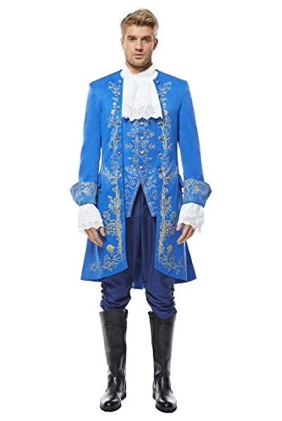 SIDNOR Prince Dan Stevens Blue Uniform Cosplay Costume Outfit Suit