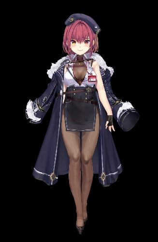 Marine Houshou Office Worker cosplay