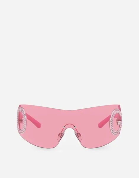 Re-Edition sunglasses in Pink with pink strass for for Women | Dolce&Gabbana® US
