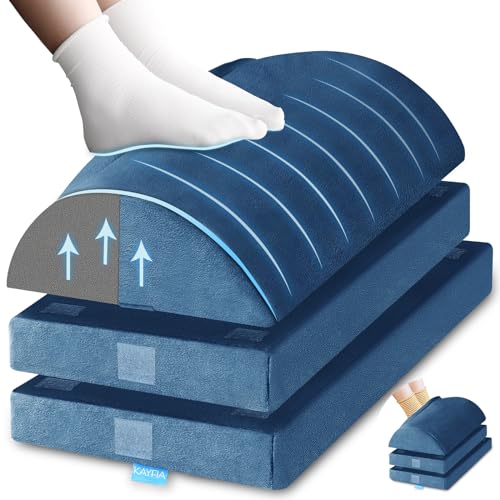 XXL(20in) Foot Rest for Under Desk at Work with 3 Adjustable Heights, Foot Stool with Bamboo Charcoal Foam, Feet Warm Pocket Footrest for Office Gaming Chair, for Leg Support -Blue - Blue (Bamboo Charcoal Foam)