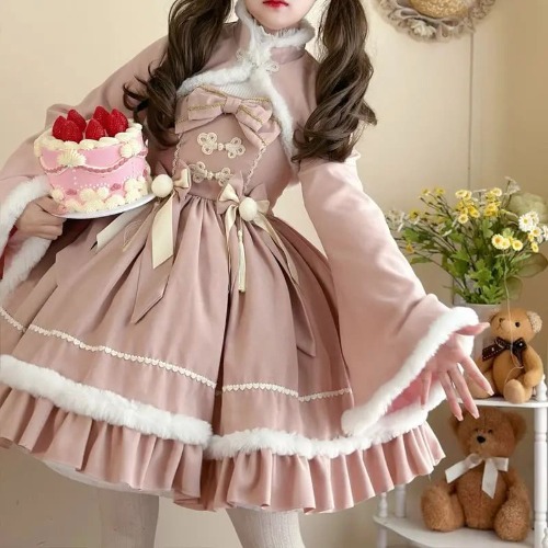 Cozy Winter Wonderland Dress - jsk and coat 1 / L