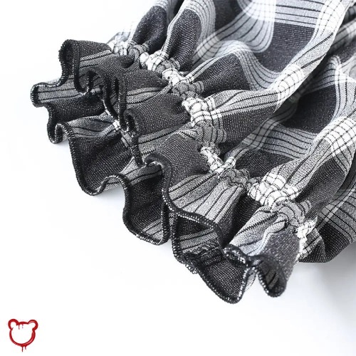 "Synergy Plaid Strap Dress" - Black / Large