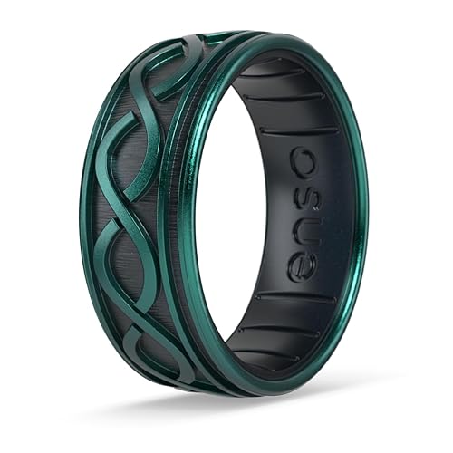 Enso Rings Lord of The Rings Collection - Comfortable DualTone Silicone Rings - Flexible Design - Aragorn's Devotion - 14