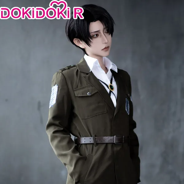 【Size S-3XL】DokiDoki-R Anime Attack on Titan Cosplay Survey Corps Cosplay Marley Costume Men | L
