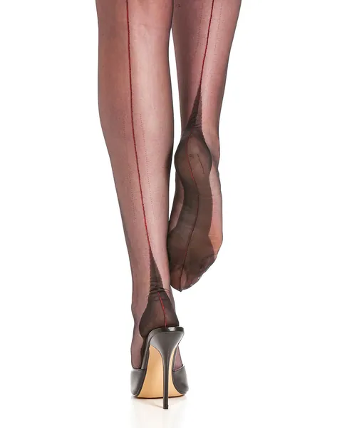 Fully Fashioned Point Heel With Red Seam (size 10)