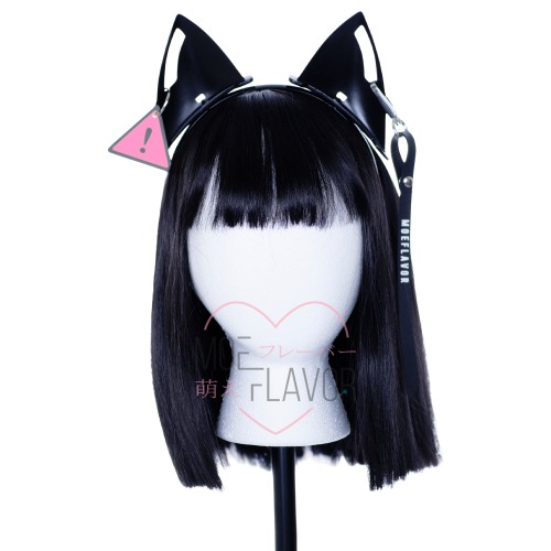 DANGER Cyber Cat Headband - Black & Pink