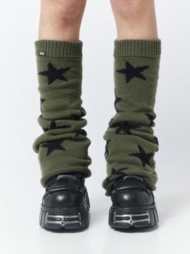 Star Flare Leg Warmers | One Size / Green