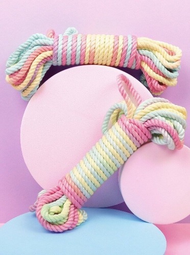 PASTEL RAINBOW SILK BAMBOO SHIBARI ROPE | 2 PACK