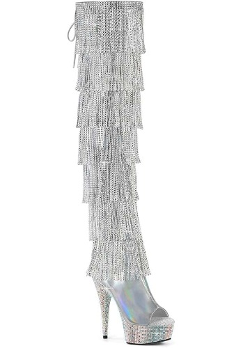 BEJEWELED-3017HG-RSF-6 [Silver Metallic] | PLATFORM HEELS [PREORDER] - US 09 [WOMENS]