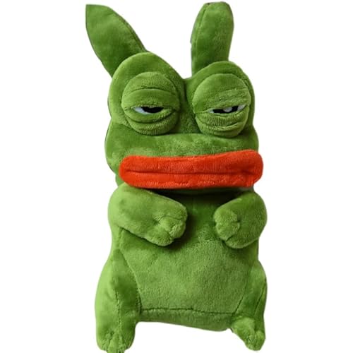 HWHXCZYH Sleepy Frog Plush Cute Toy Creative Frog Stuffed Animals Green Frog Plushie- 9.8''-Hug and Cuddle with Squishy Fabric and Stuffing -Cute Frog Dolls Gift