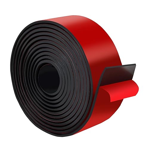 Adhesive Rubber Strips with Adhesive Backing Self Stick Neoprene Solid Rubber Sheets Rolls Strips for Gaskets Pads Seals Crafts Protection (2" Wide x 1/8" Thick x 10' Long) - 2" Wide x 1/8" Thick - 1