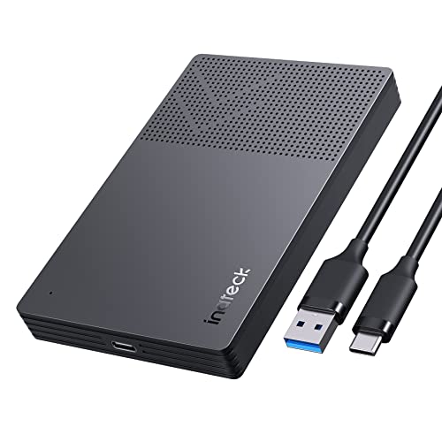 Inateck Case Hard Disk Esterno 2.5" USB C 3.2 Gen 2, Case SSD HDD 2.5" SATA UASP per Disco Rigido SATA I II III 7mm 9.5mm, Compatibile con 860 Evo PS5 PS4 Xbox MacBook,FE2014 - Alloggiamento USB 3.2