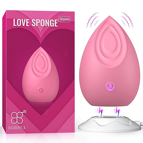 Vibrators Mini Vibrator Sex Toys Women - BOMBEX Love Sponge Female Vibrator Discreet Vibrators, Adult Toys Small Clitoris Vibrator, Rose Stimulator for Clitoral Nipple Couples, Vibradores, Pink - lovesponge-pink - Silicone