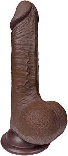 The Gamer by FUKENA - Realistic Dual Density Silicone Dildo, 5.0 Inches Insertable (Dark Skin)