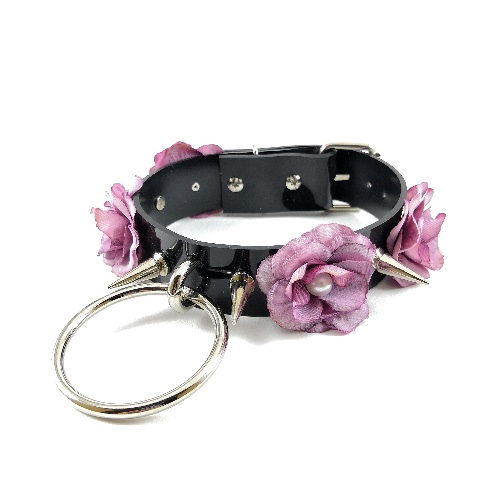 Flowers Ring Choker (SILVER) | Candy Pink