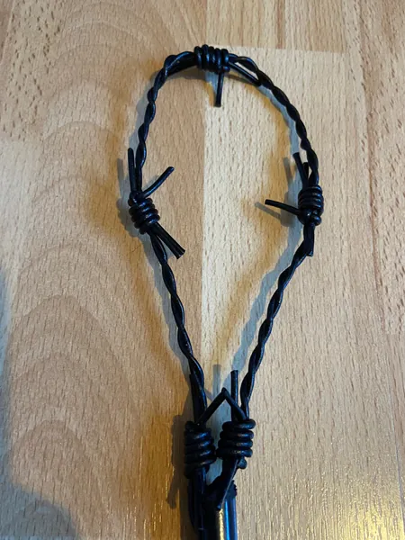Barbwire leather mini whip BDSM gear Uk submissive woman man kinky fetish gear cbt sensation intimate pussy whip nipple clamp flogger