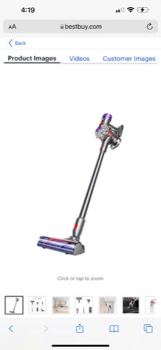 Dyson - V8 Cordless Vacuum with 6 accessories - Silver/Nickel