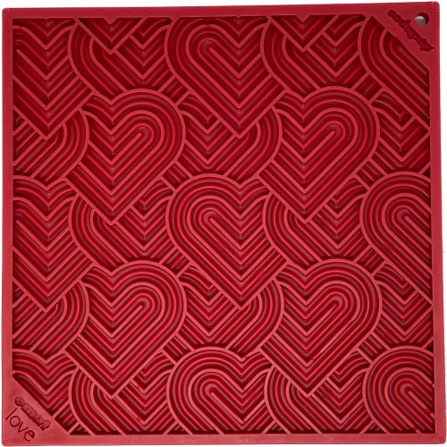 Heart Design "Love" eMat Lick Mat - Heart Design "Love" emat Enrichment Lick Mat - Large