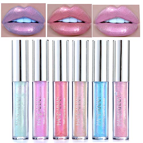 COOSA Glitter Liquid Lipsticks Set 6 color Diamond Shimmer Metallic Lipstick Waterproof Long Lasting Makeup Kit Face Eye Glow Shimmer Shinning Lip Gloss Set - 1. 6 Colors Glitter Set - 6 Count (Pack of 1)