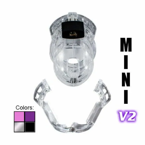The Vice Mini Chastity Cage w Anti Pulluts | Pink Chastity Cage | Sissy Chastity Cage