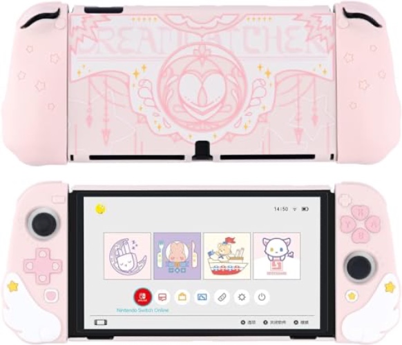 GeekShare Protective Case Compatible with Nintendo Switch OLED Console - Slim Cover Case with Ergonomic Design for Switch Model- Star Wings (for OLED Model) - For OLED Model