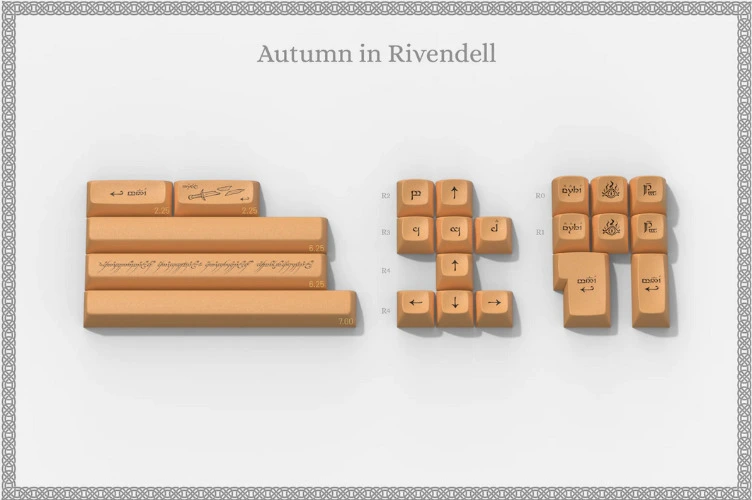 Drop + The Lord of the Rings MT3 Elvish Keycap Set