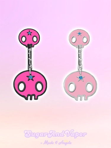 Kawaii Skull Belly Button Ring | Light Pink / OS