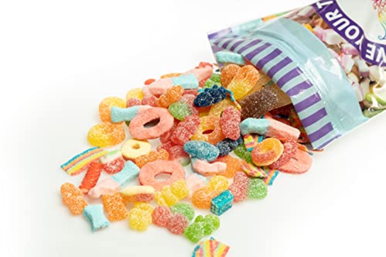 Large 1kg Retro Pouch of Classic Sour & Fizzy Sweet Assortment Pick n Mix Sweets Gift Bag - Large Pouch of Sour, Fizzy, Chewy, Gummy, Candy, Jelly Treats Selection