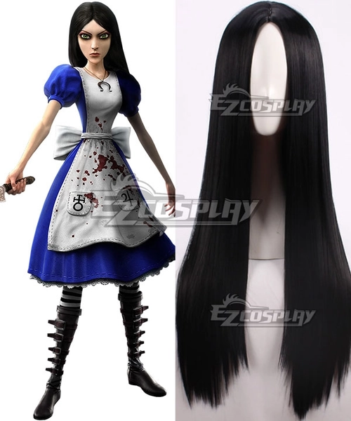 Alice: Madness Returns Alice Black Cosplay Wig