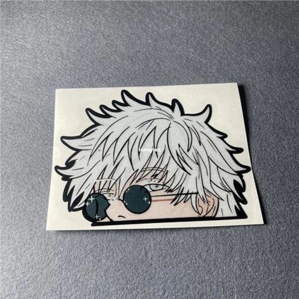 Car Stickers for Jujutsu Kaisen Gojo Satoru Anime Peeker Auto Laptop Case Box Window Decal Applique Vinyl 130x97mm