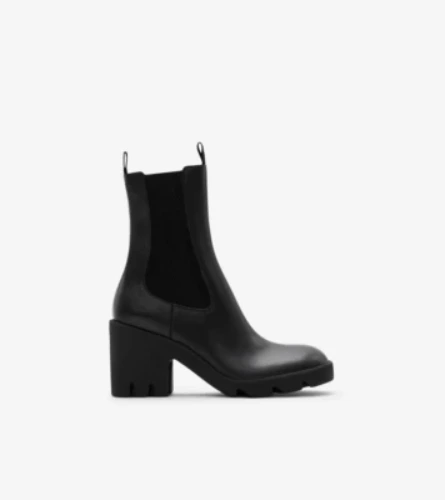 Leather Stride Chelsea Boots in Black - Women | Burberry® Official