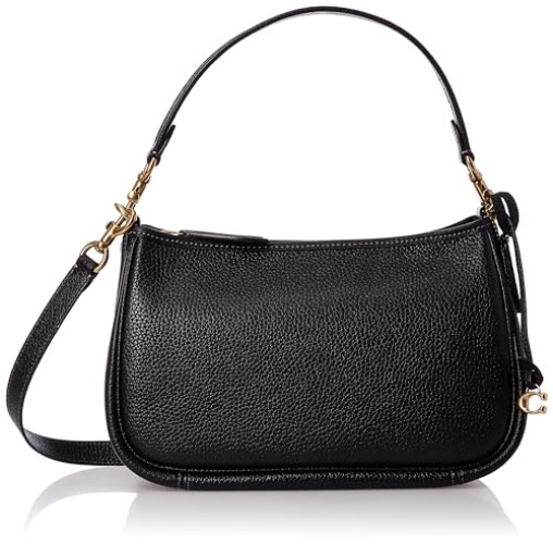 COACH Damen Cary Crossbody aus Weichem Kieselleder Umhängetasche - Schwarz