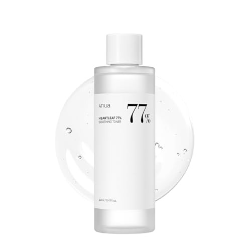 ANUA Heartleaf 77% beruhigender Toner I pH 5,5 Problemheilung, beruhigende Haut, erfrischend, feuchtigkeitsspendend, reinigend, tierversuchsfrei, vegan, (250 ml / 8,45 fl.oz.)