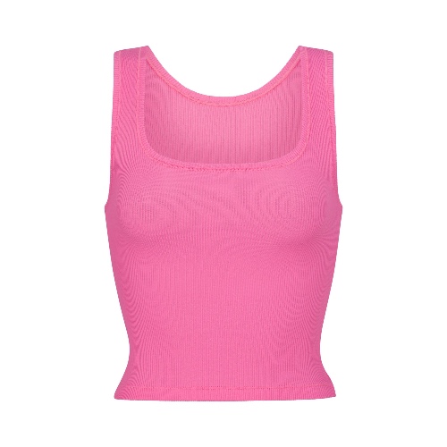 COTTON RIB TANK | SUGAR PINK