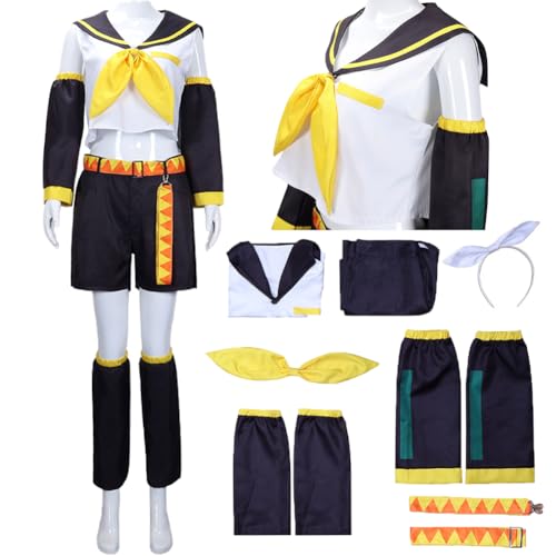 TFRVMA Anime Cosplay Costume Uniform Outfit Suit Full Set Halloween With Headdress - Yellow a - Medium