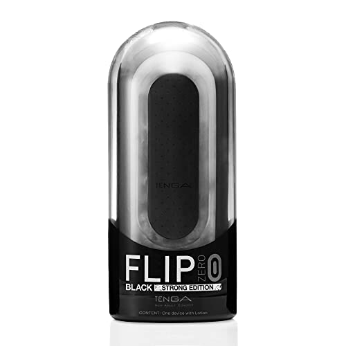TENGA FLIP 0 (Zero) Men Masturbation Device, Reusable Pleasure Toy Cup Massager and Personal Masturbation Toy, TFZ-002 Black - Black - One Size