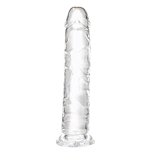 Realistic Dildo 7.1 inch, Clear Dildo with Strong Suction Cup for Hands-Free Play, Soft Material Adult Sex Toys for Beginner and Couple - 7.1 Inch