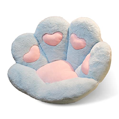 Deaboat Cat Paw Seat Cushion Chair Pads Cats Paw Shape Lazy Sofa Soft Chair Floor Cushions Cute Pillow Big Seat Pad Home Decor for Office Worker Kids Girlfriend Gift Cat Nest (Blue, 31.4 * 27.5inch) - Blue - 31.4*27.5inch