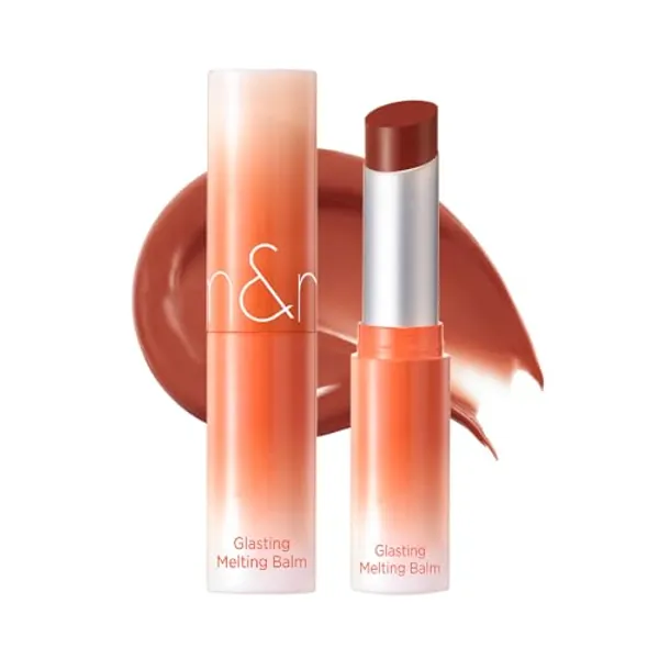 rom&nd Glasting Melting Balm 3.5g (7Colors), Glossy, Plumping Lips, Moisture, Translucent, Water Bomb, High Pigmented, Vegan (15 PECAN BREW)