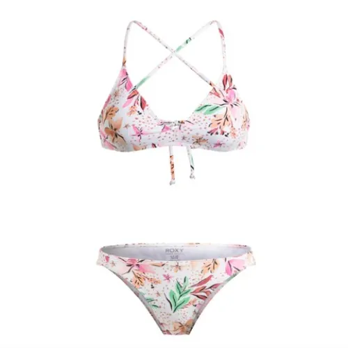 Roxy Bikini White Happy Tropical Swim
