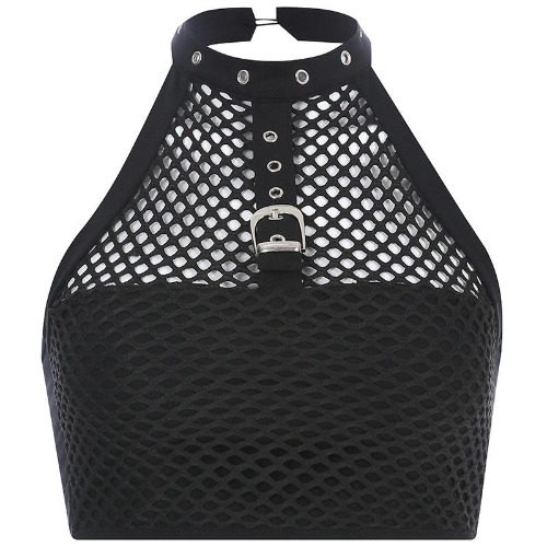 Seductive Gothic Crop Top - L / black