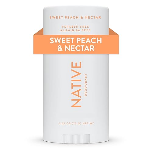 Native Deodorant | Natural Deodorant Seasonal Scents for Women and Men, Aluminum Free with Baking Soda, Probiotics, Coconut Oil and Shea Butter | Sweet Peach & Nectar - Sweet Peach & Nectar