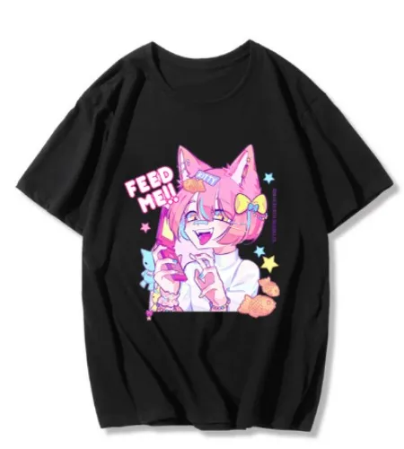 футболка Harajuku Print Black Crop Women T-shirts soft Streetwear Short Sleeve Top Tee Female Kawaii y2k mujer vintage kpop