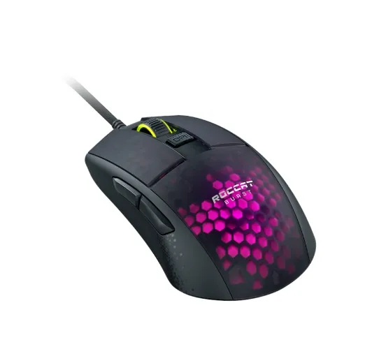 ROCCAT Burst Pro - Pelihiiri - Optinen - 6 painiketta - Musta RGB-valolla