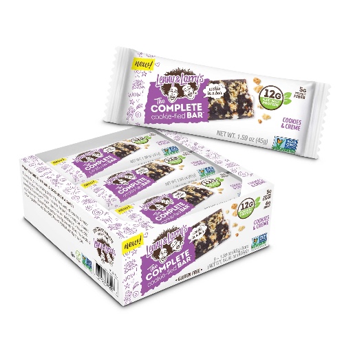 Lenny & Larry's The Complete Cookie-fied Bar, Cookies & Creme, 45g - Plant-Based Protein Bar, Vegan and Non-GMO (Pack of 9) - Cookies And Cream
